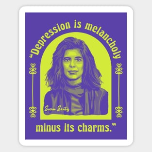 Susan Sontag Portrait and Quote Magnet